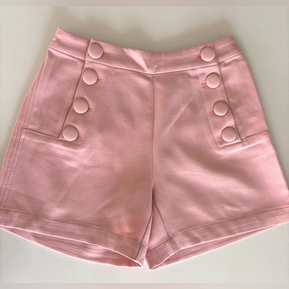 SUNCOO Pink High Waist Tailored Shorts